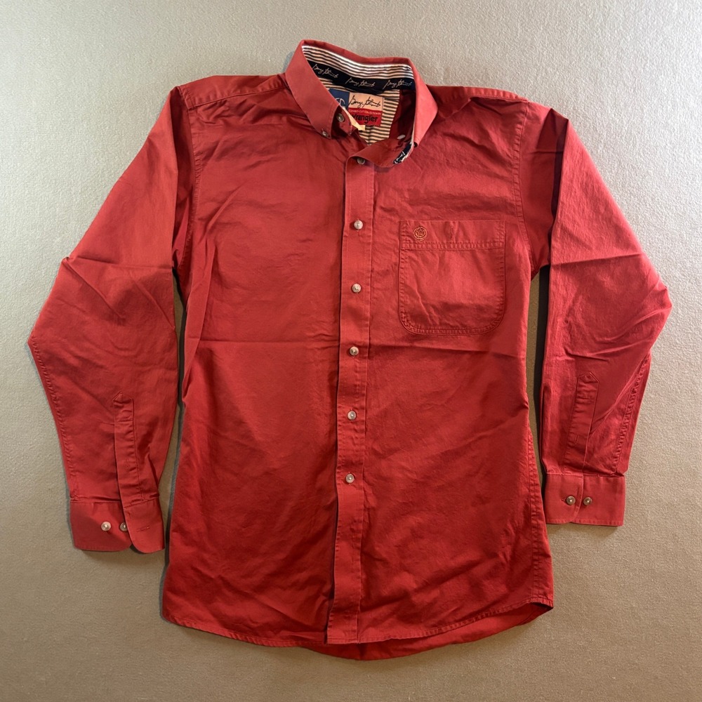 Wrangler George Strait Cowboy Cut Mens S Red Button Down Shirt MGS258R Western
